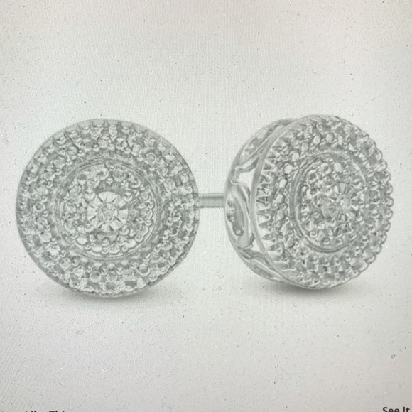 Single Diamond Halo Double Stud Earring by ZALES Jewelry The Diamond Store - Picture 3 of 15